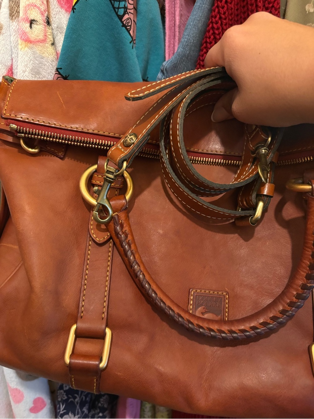 Dooney & Bourke | Large Florentine Leather Satchel | Patina - Picture 16 of 16